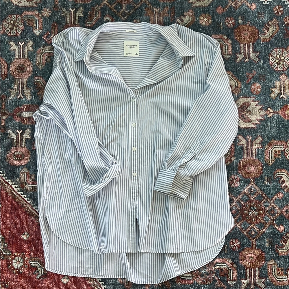 Abercrombie & Fitch Blue Striped Blouse